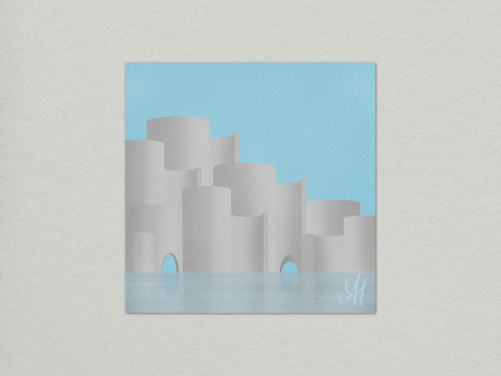 Illustration on card close-up