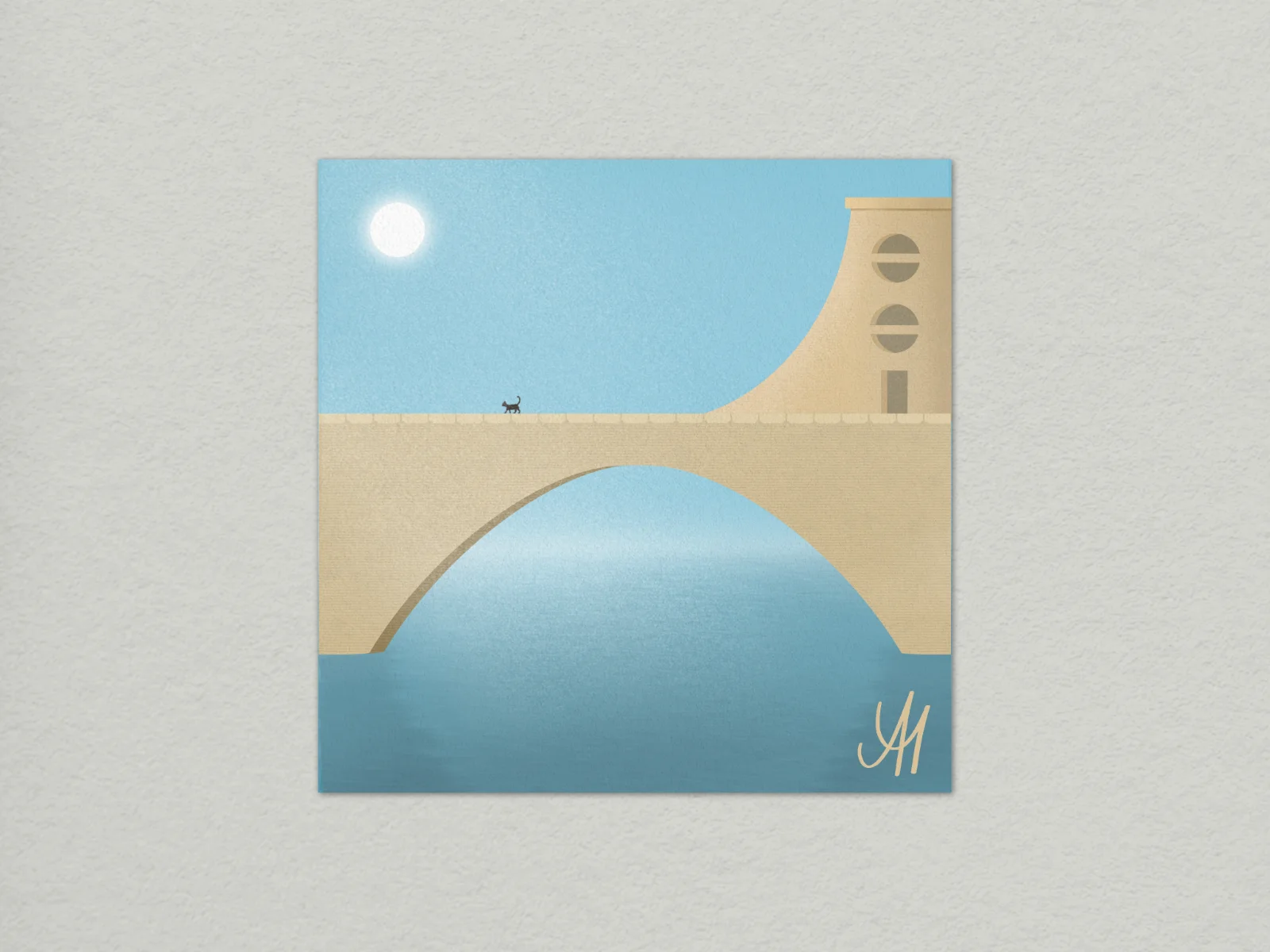 Illustration on card close-up