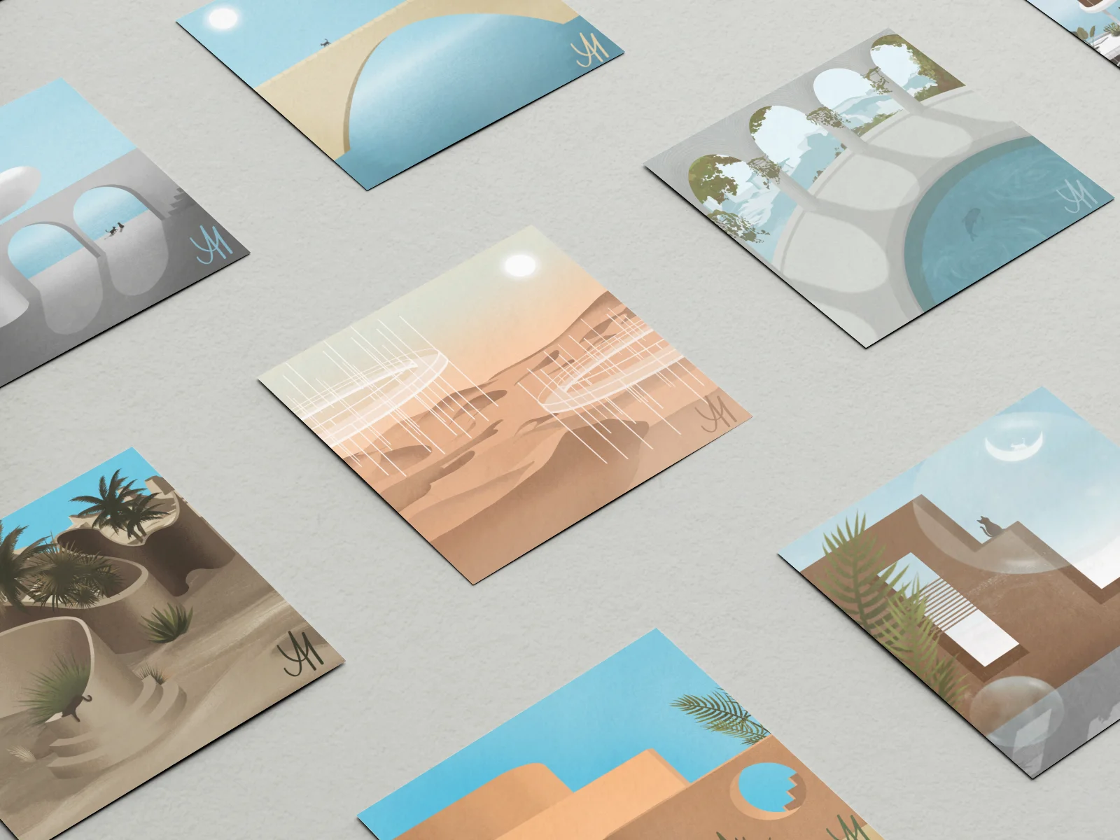 Architecture Illustrated Fictional Cityscapes