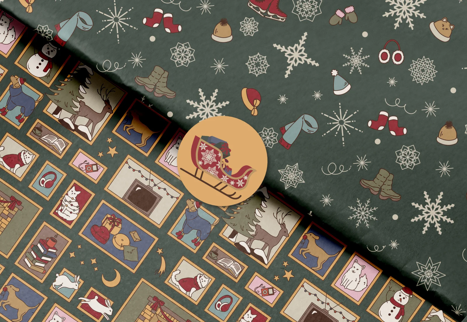 Wrapping paper mockup