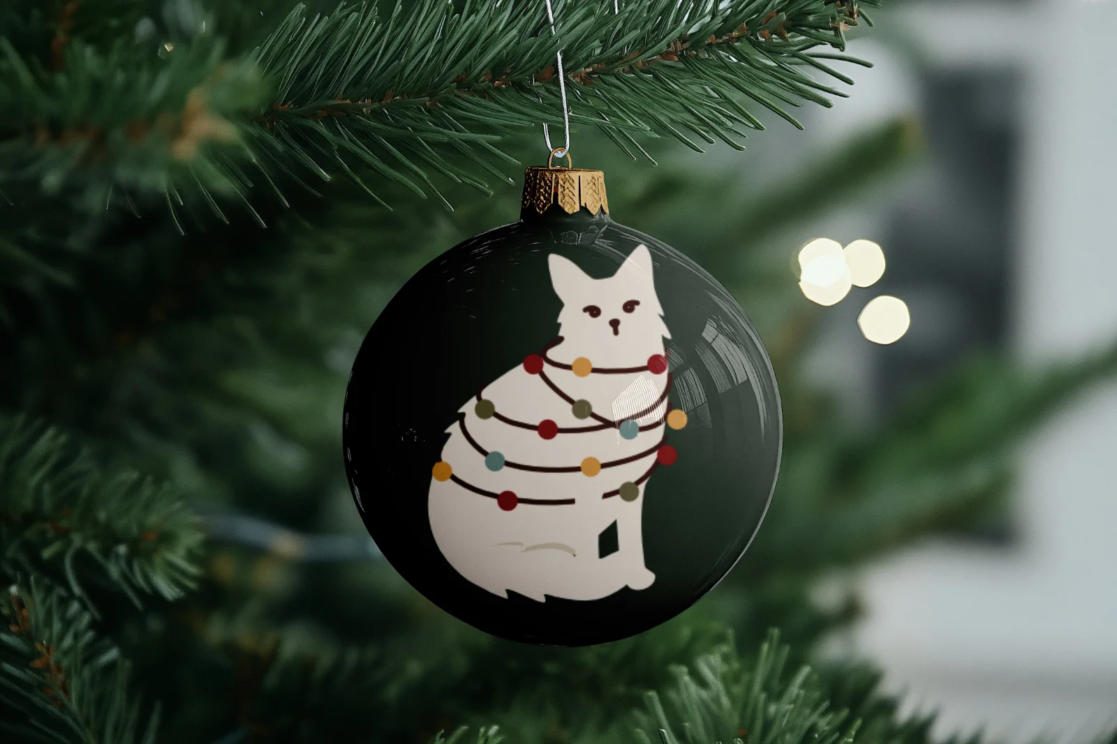 Sticker bauble mockup