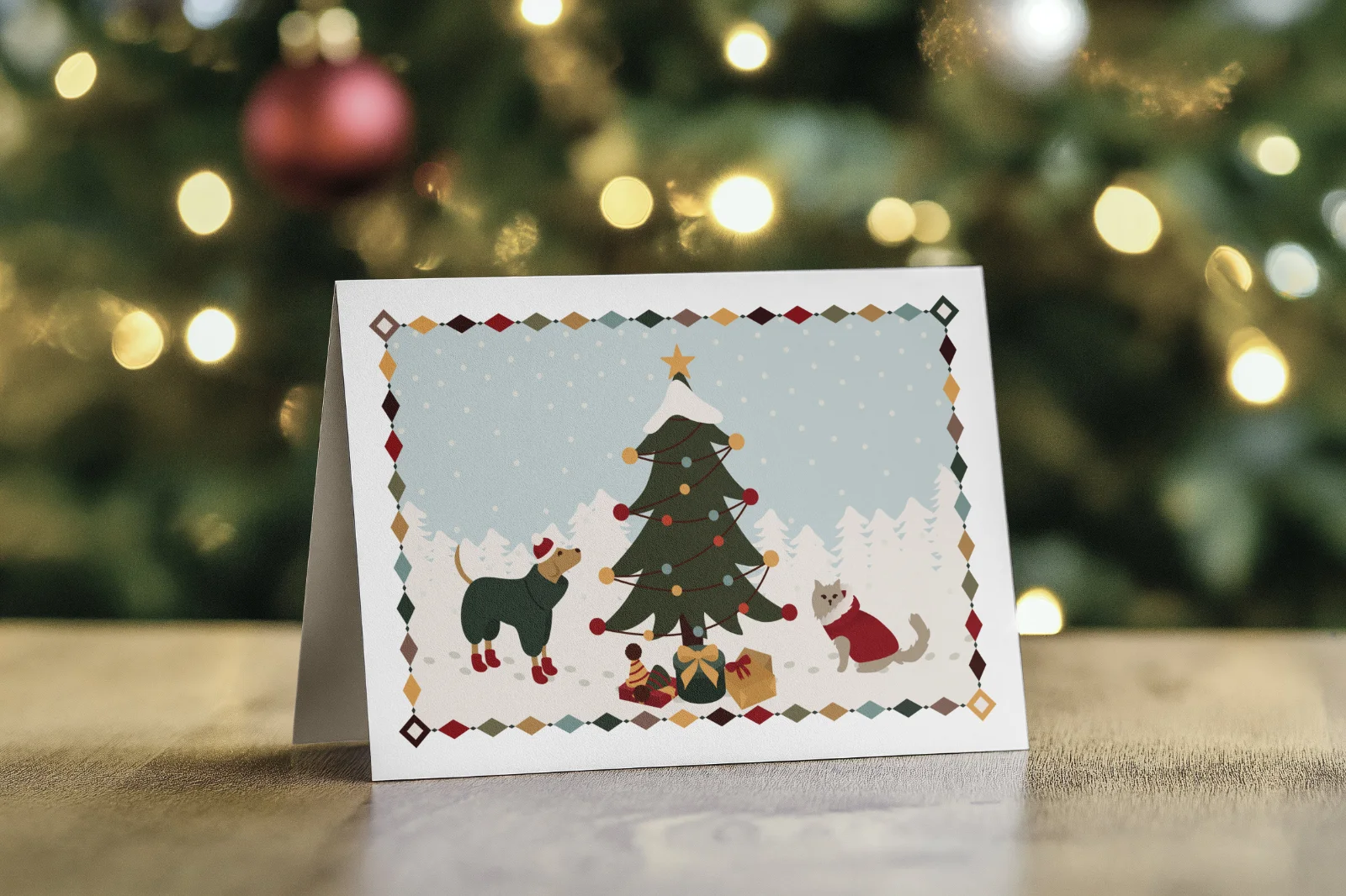 Christmas card mockup
