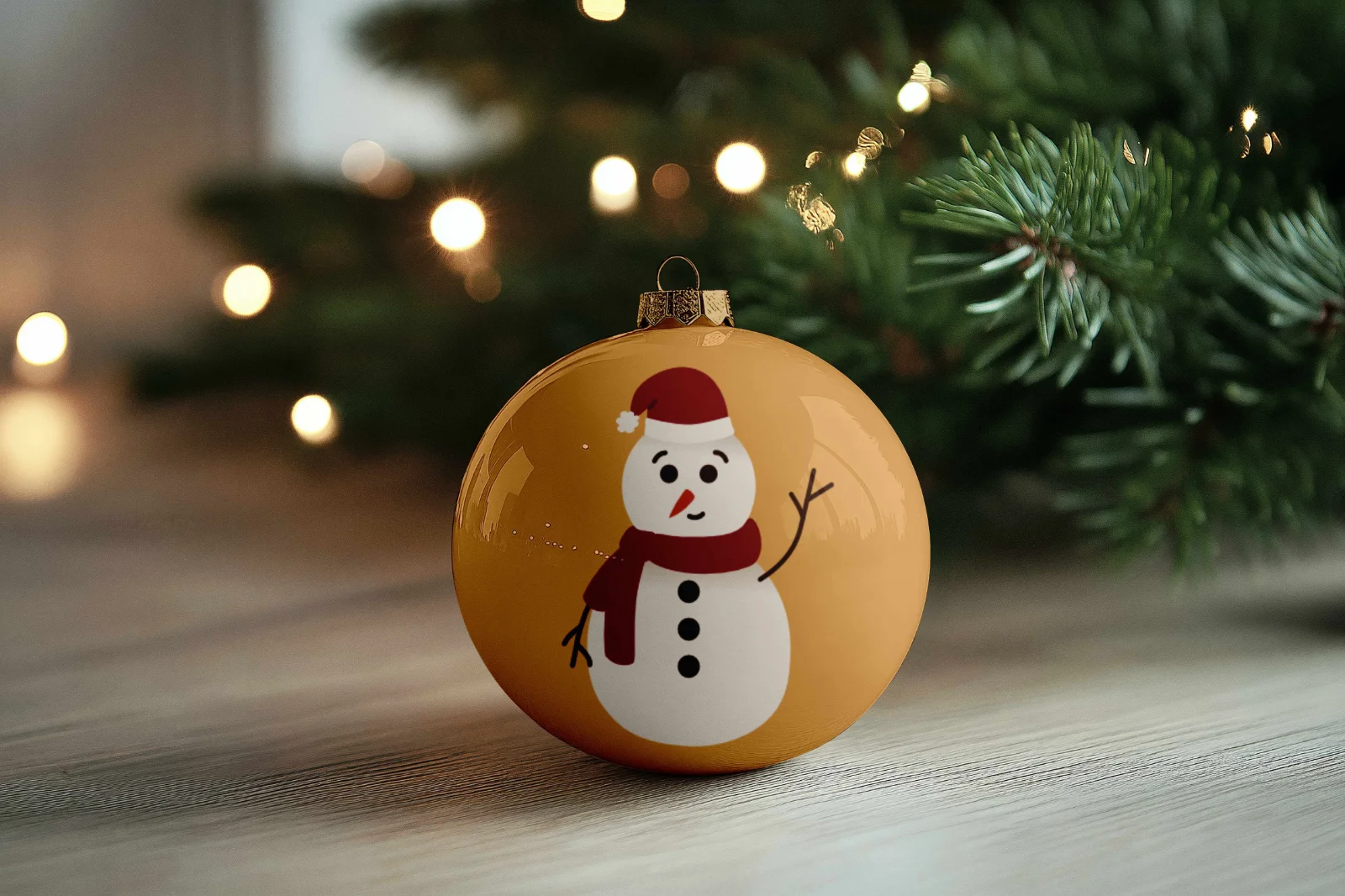 Sticker bauble mockup