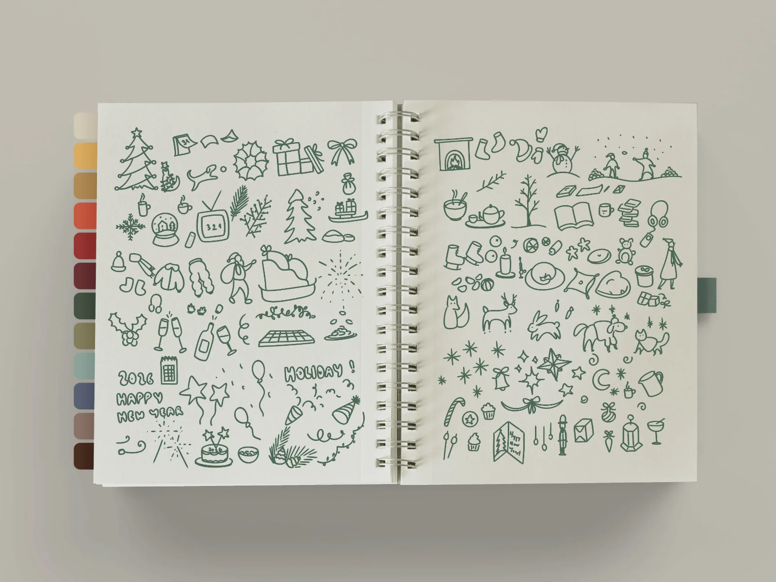 Initial sketch and color palette for design