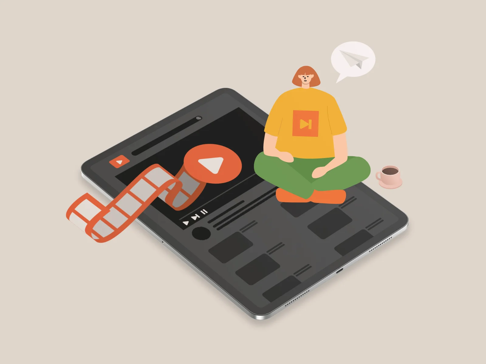 Web illustrations video play