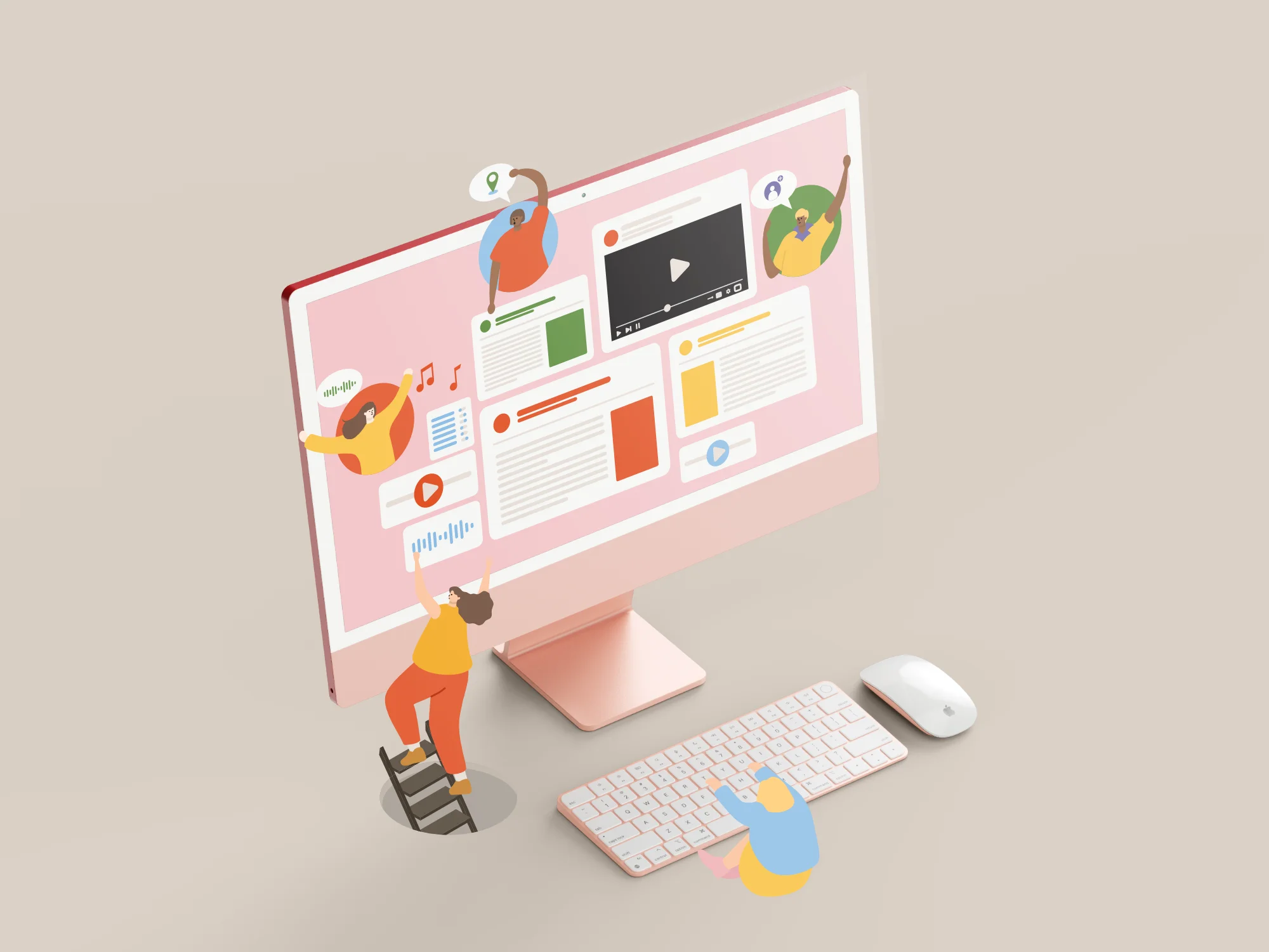 Scenes from the Interface Web Illustrations Hero Image