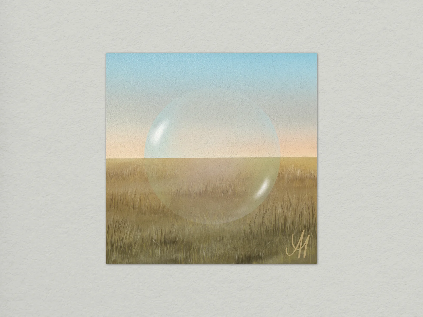 Illustration on card close-up