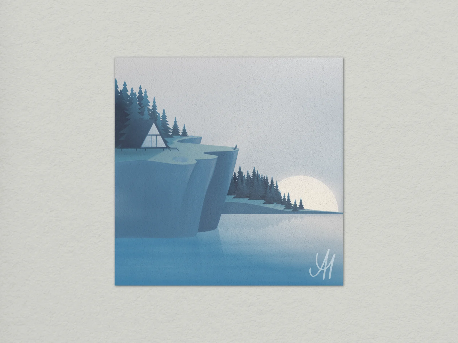 Illustration on card close-up