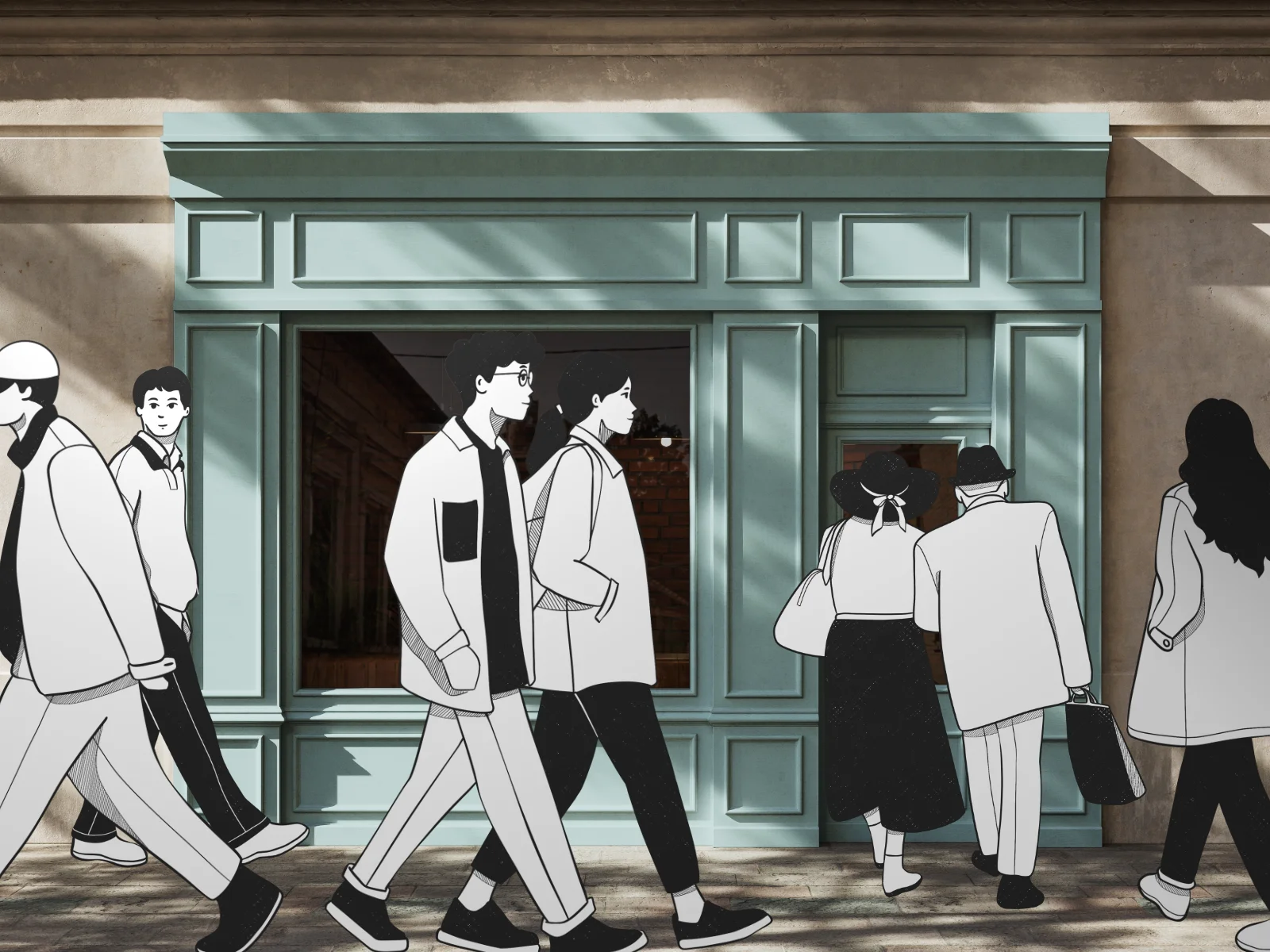 Sketchy style mockup