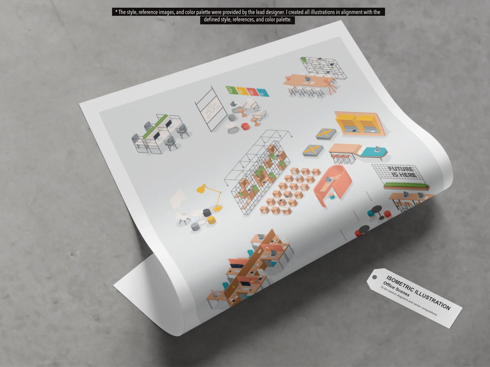 Isometric illustration close-up 2