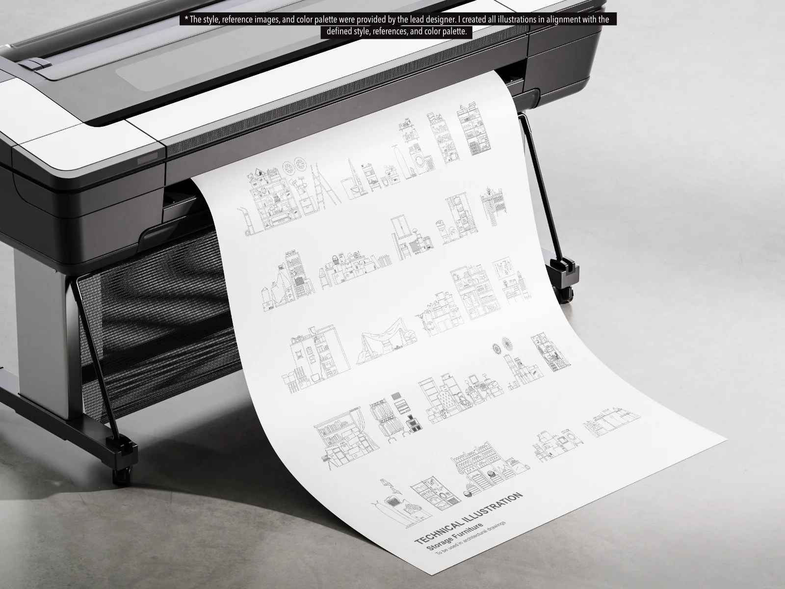 Technical illustration close-up 2