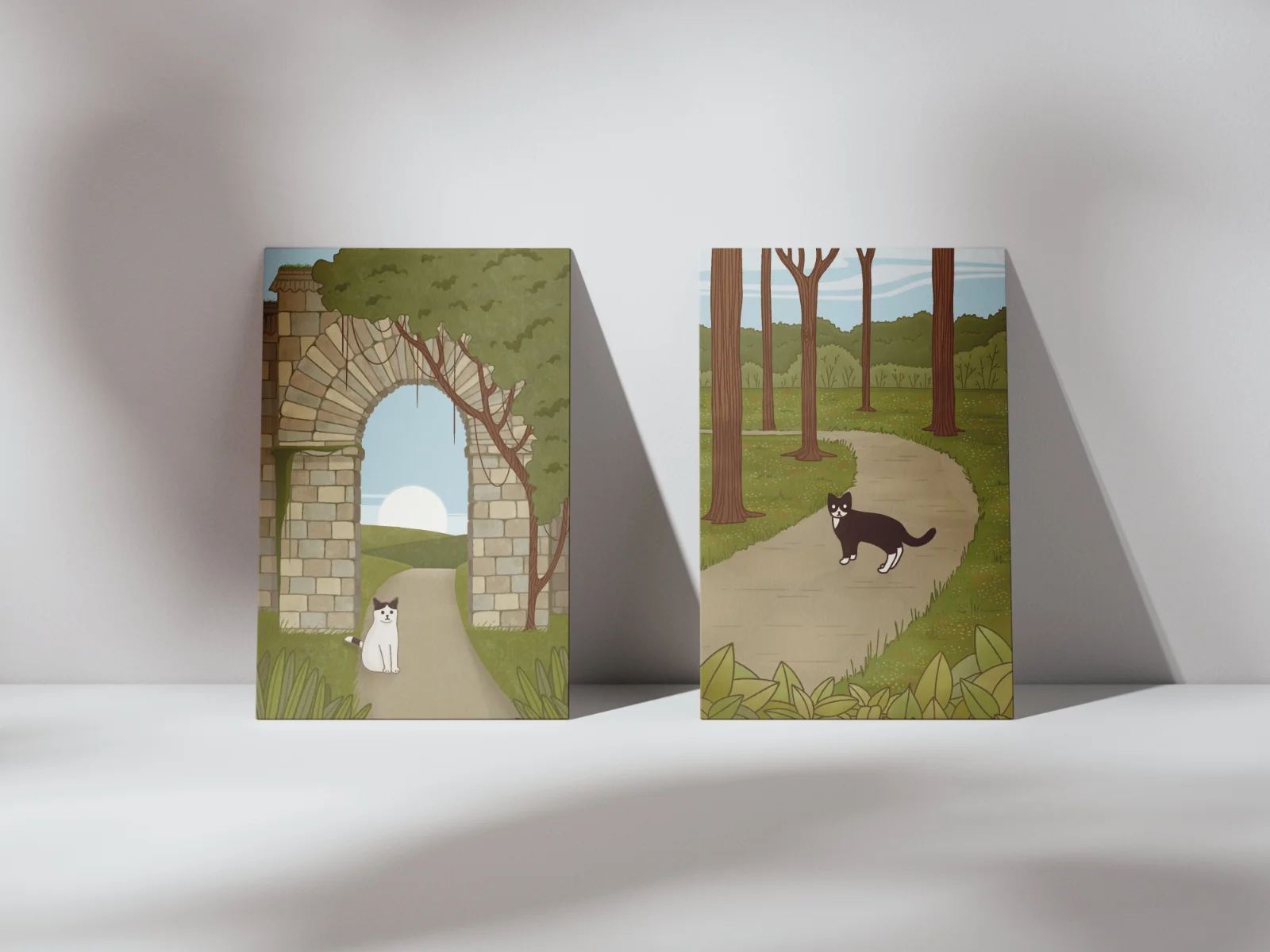 Wandering Cat Companions Illustration Series