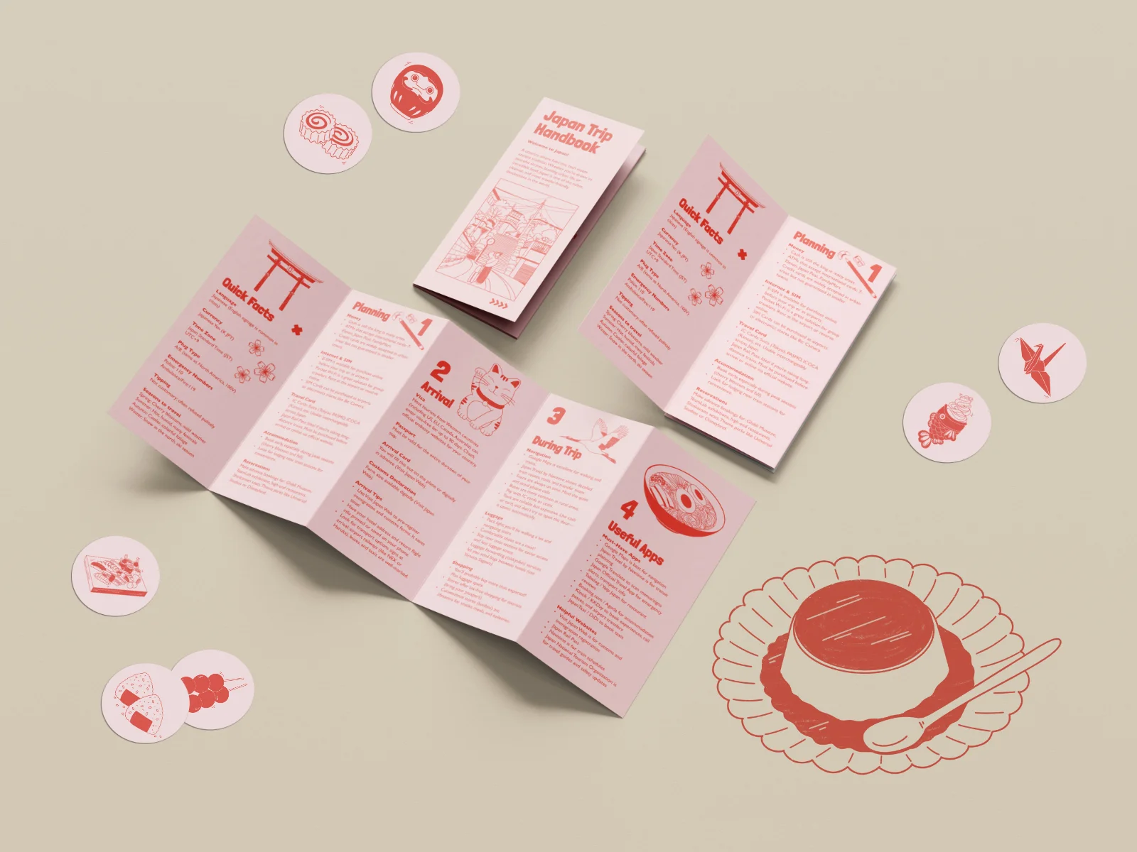 Leaflet mockup and stickers
